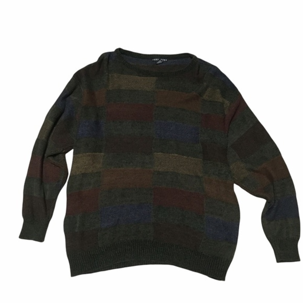 Consensus colorblock heavy knit sweater. XL